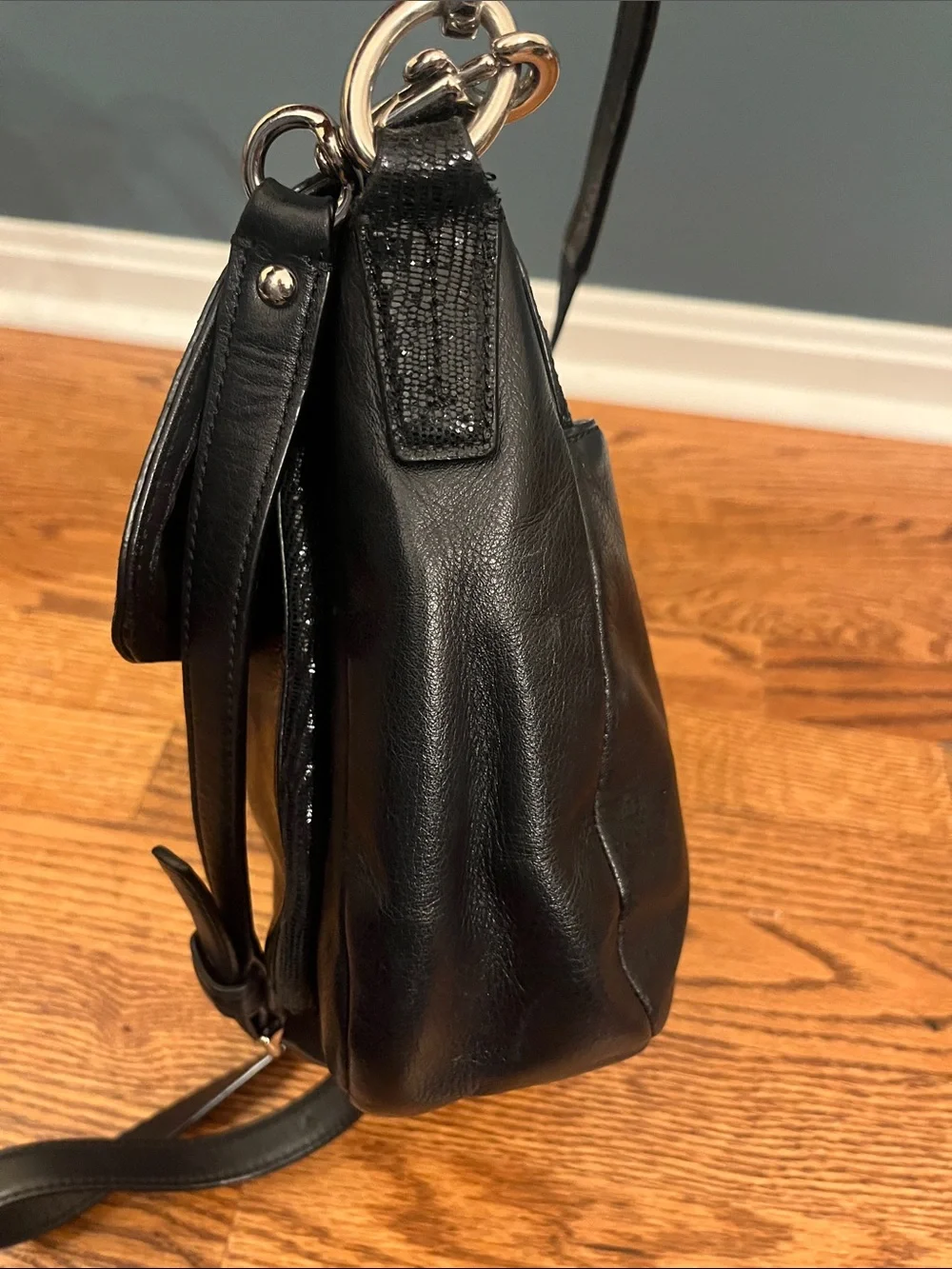 Coach Taylor Leather Flap Shoulder bag - black F27481